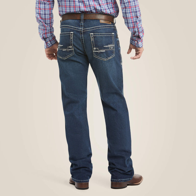 Ariat Men's M4 Low Rise Stretch Adkins Relaxed Boot Cut Jean 10021767