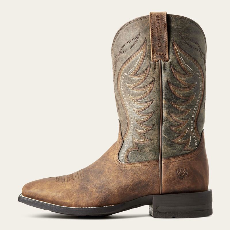 Ariat Western Square Toe Amos Cowboy Boot Style #10029688 EXTENDED & WIDE SIZING