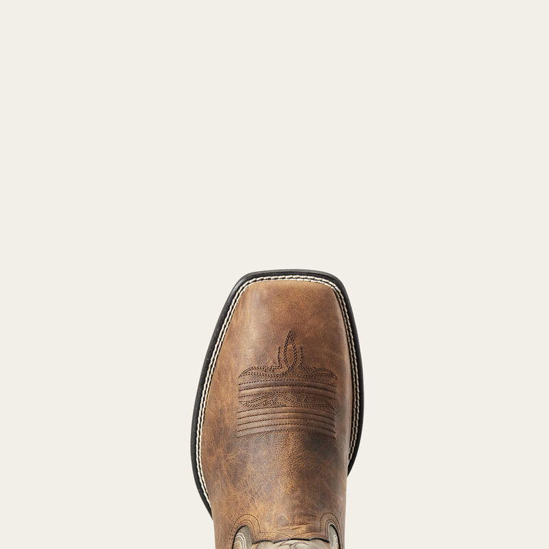 Ariat Western Square Toe Amos Cowboy Boot Style #10029688 EXTENDED & WIDE SIZING