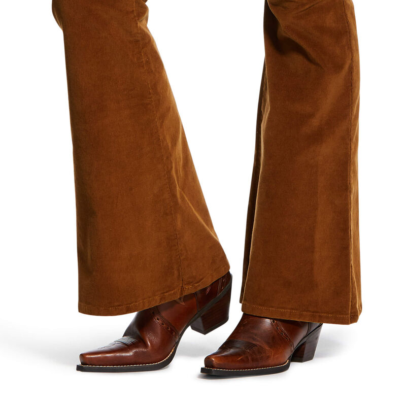 Ariat Perfect Rise Corduroy Flare Jean in Dijon !0032467