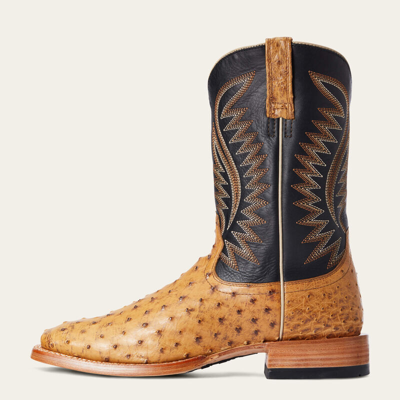 Ariat Men's Gallup Full Quill Ostrich Western Boot 10034082 REGULAR & WIDE SIZING