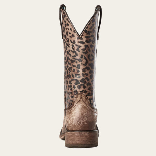 Ariat Women's Circuit Savanna Leather LEOPARD Western SQUARE TOE Boot 10035942