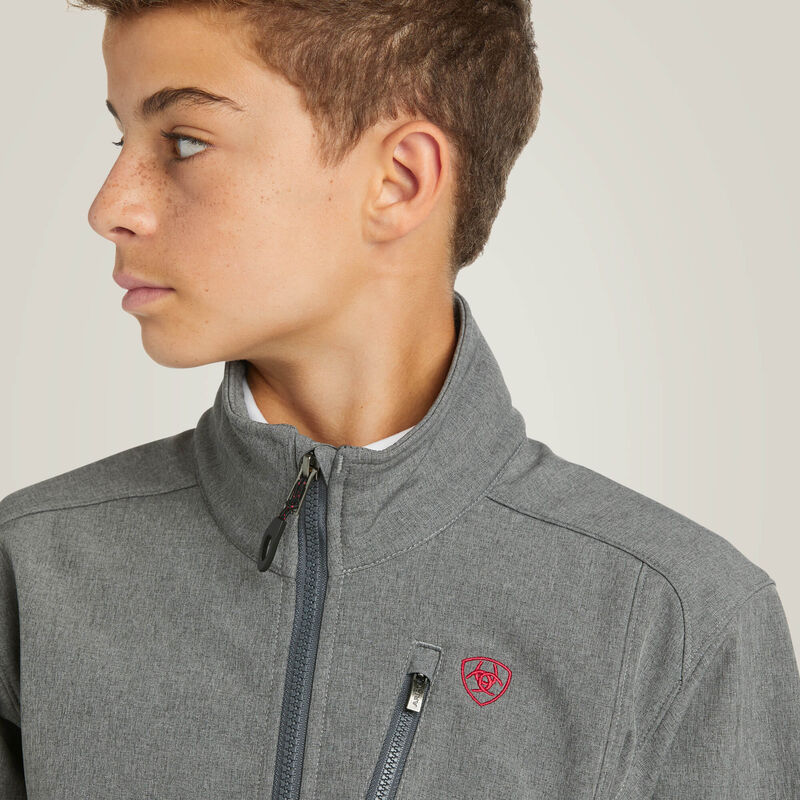 top zipper of boys softshell