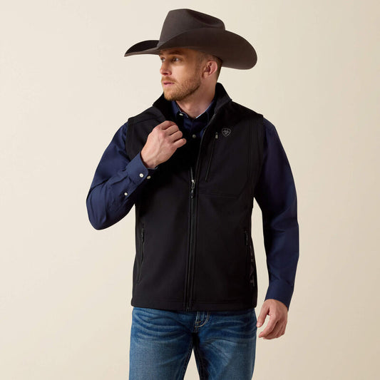 Ariat Men's Logo 2.0 Patriot SoftShell Black Vest