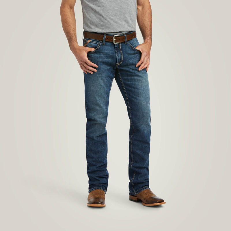 Ariat Men's M5 Straight Stretch Madera Stackable Straight Leg Heath Jean BIG & TALL