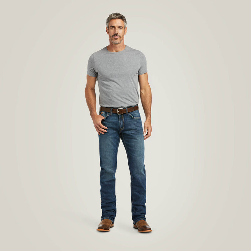 Ariat Men's M5 Straight Stretch Madera Stackable Straight Leg Heath Jean BIG & TALL