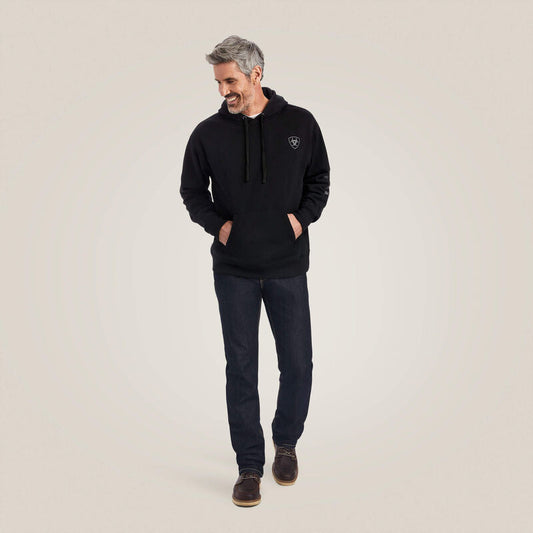 Ariat Men's Logo BLACK Hoodie Style #10040815 - SUPER SOFT!!