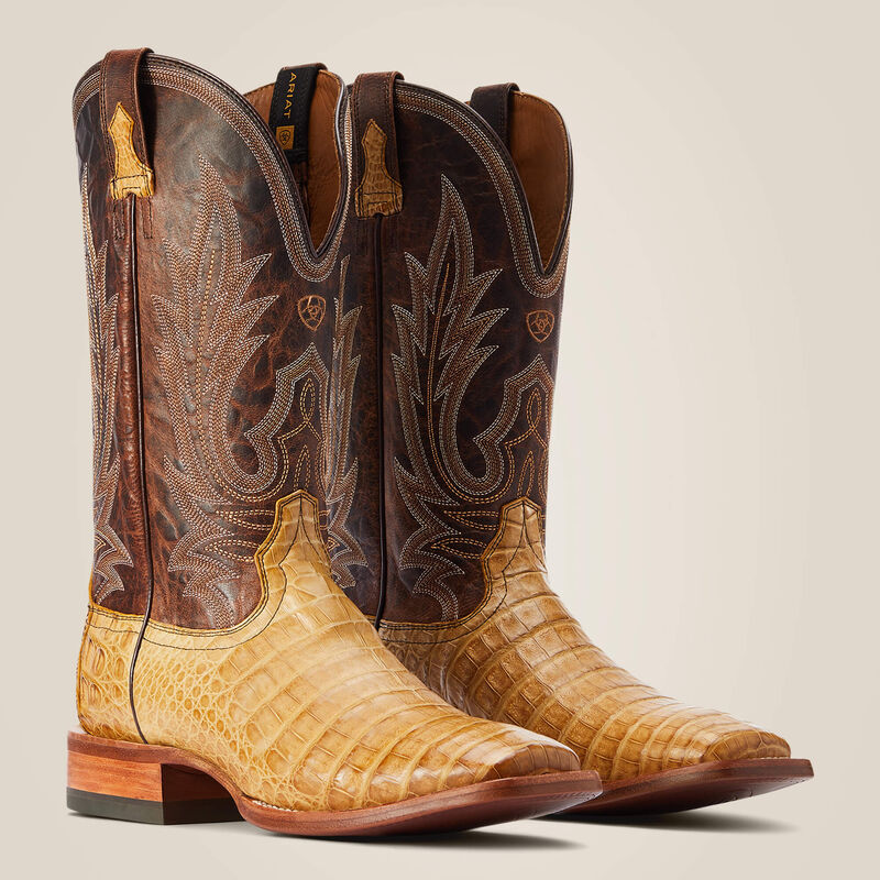 Ariat Men's Gunslinger Caiman Belly EXTENDED & WIDE SIZE Boots #10042476