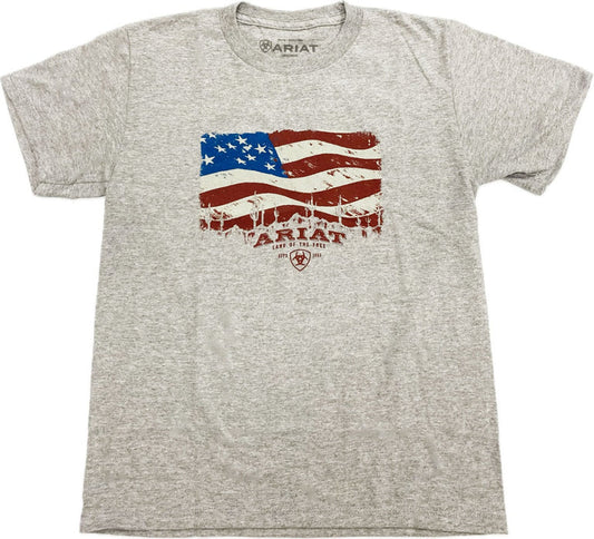 Ariat Boys Flagscape Land of the Free Short Sleeve T-Shirt 10042806