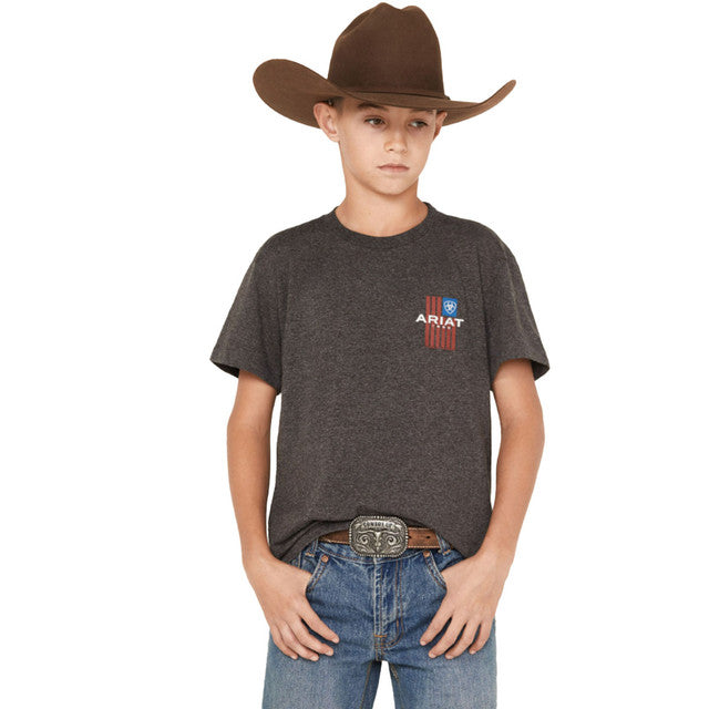 Ariat Boys Graphic Land of the Free Short Sleeve Tee