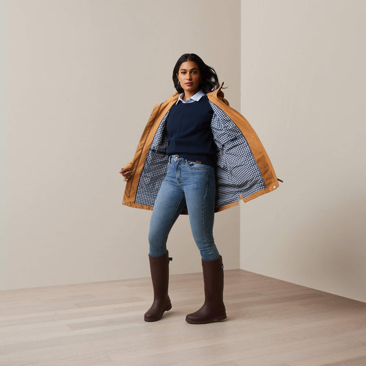 Ariat Women's Atherton Waterproof Hooded H20 Camel Raincoat Jacket 10043780