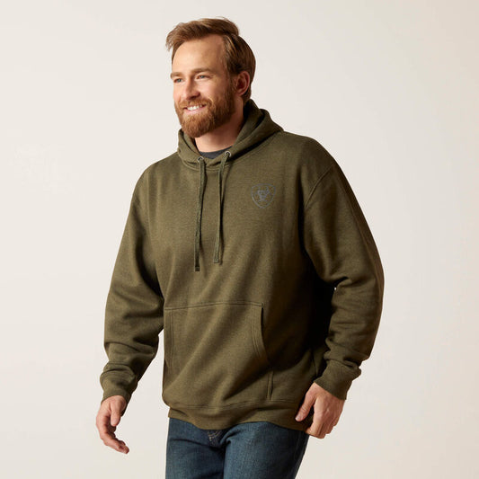 Ariat Brine Olive Faded Hoodie front