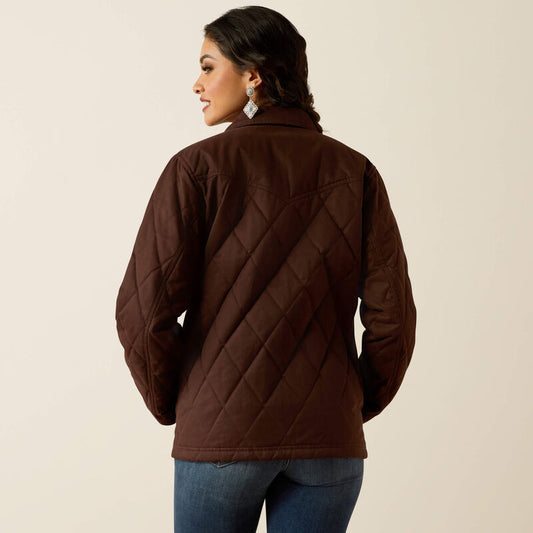 Ariat Women's Grizzly Quilted Barn Jacket in Mole 10052401