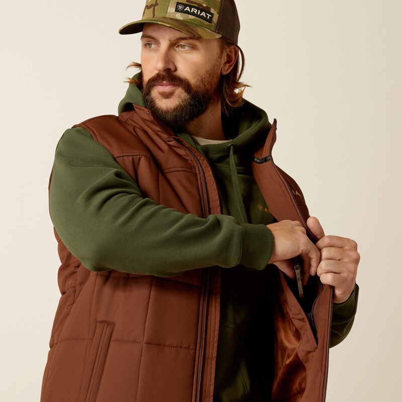 Ariat Men's Crius Insulated Concealed Carry Vest BIG & TALL Brick Potting Soil
