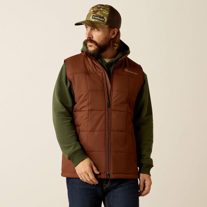 Ariat Men's Crius Insulated Concealed Carry Vest BIG & TALL Brick Potting Soil