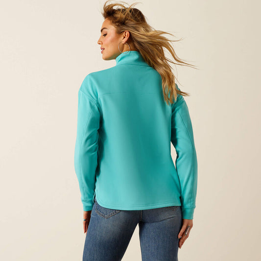 Ariat Women's Breeze Logo 1/2 Zip Turquoise Sweatshirt