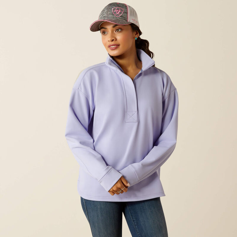 Ariat Women's Sweet Lavender Breeze Logo 1/2 Zip Sweatshirt *Hard to Find*