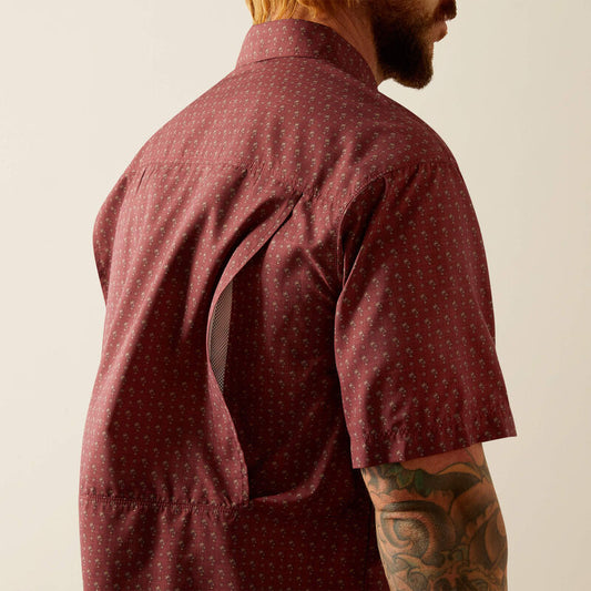 Ariat Men's VentTEK Outbound Classic Fit Shirt Red Mahogany 10055123