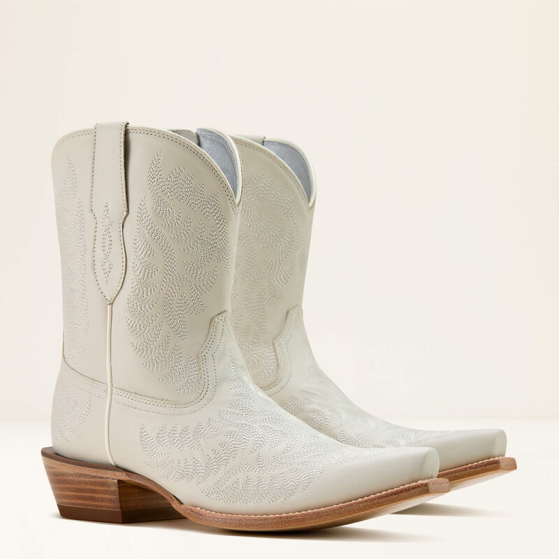 Ariat Women's WHITE QUARTZ All Leather Cate Western Boot