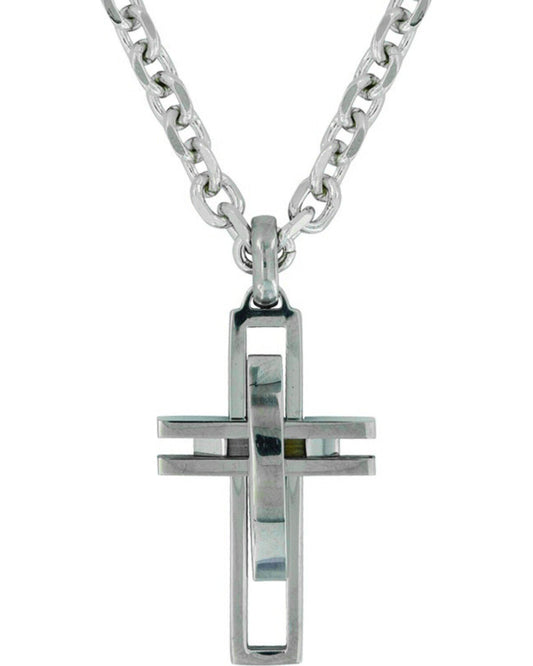 Montana Silversmiths Men's Modern Art Cross Necklace