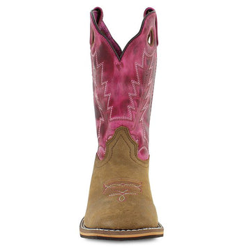 Smoky Mountain Kids Tracie Western Boot 3920C Children and 3920Y Youth Pink Distressed
