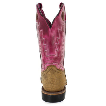 Smoky Mountain Kids Tracie Western Boot 3920C Children and 3920Y Youth Pink Distressed
