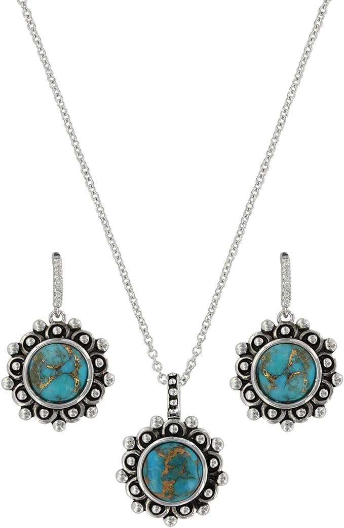 Montana Silversmiths Southern Lace Turquoise Jewelry Set