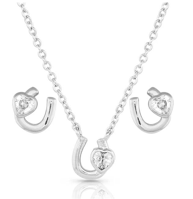 Montana Silversmiths Jewelry Set Lucky Love CZ JS5298 - SO CUTE!