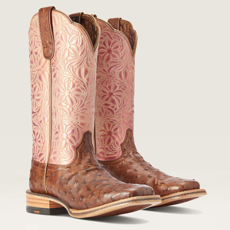 Ariat Women's Donatella Full Quill Ostrich Western Boot 310042383 * STUNNING