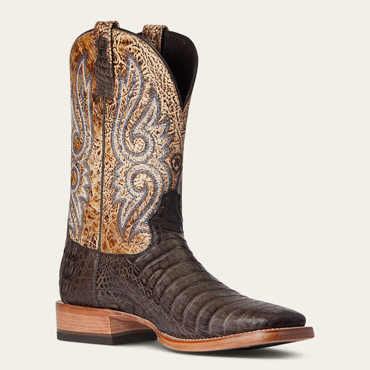 Ariat Men's Relentless Denton Chocolate Caiman Belly Western Cowboy Boot #10035922