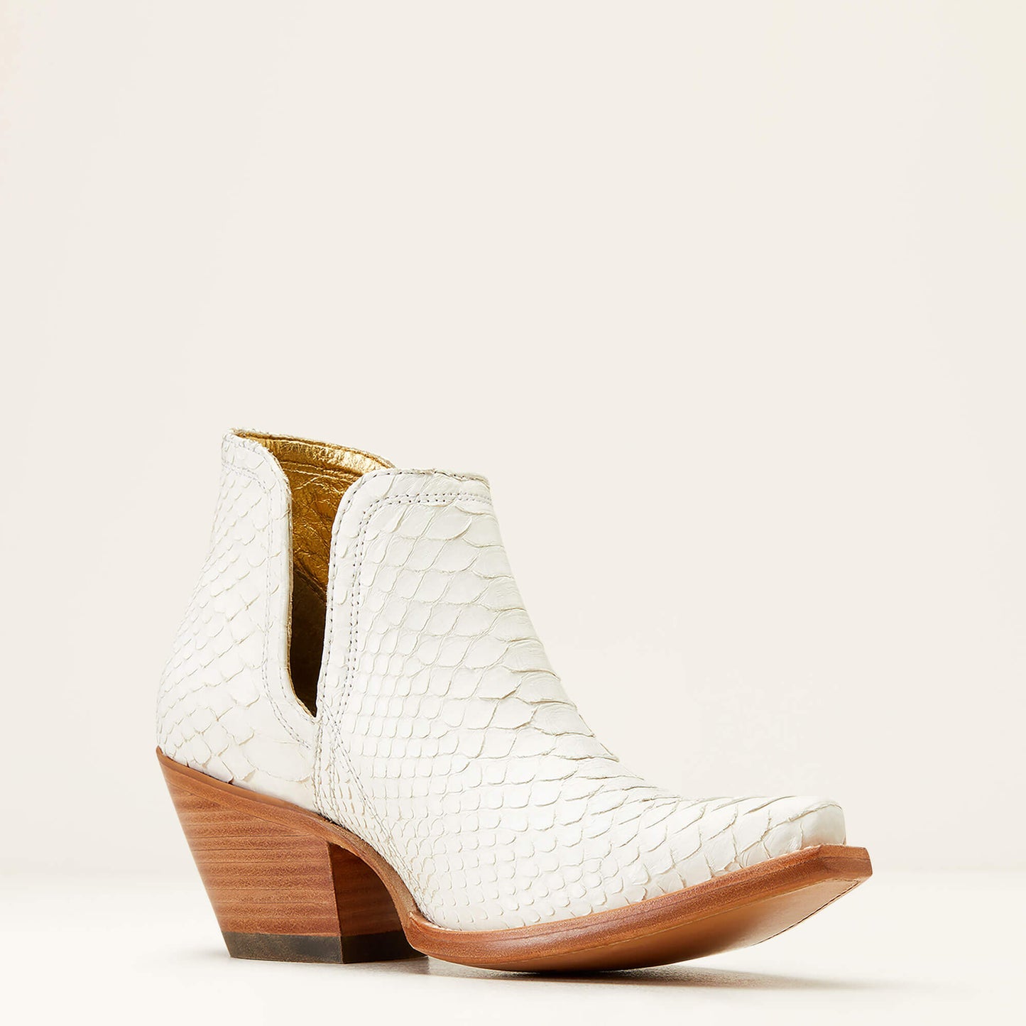 Ariat Women's Dixon Leather WINTER White Python Western Bootie 10046992 RARE