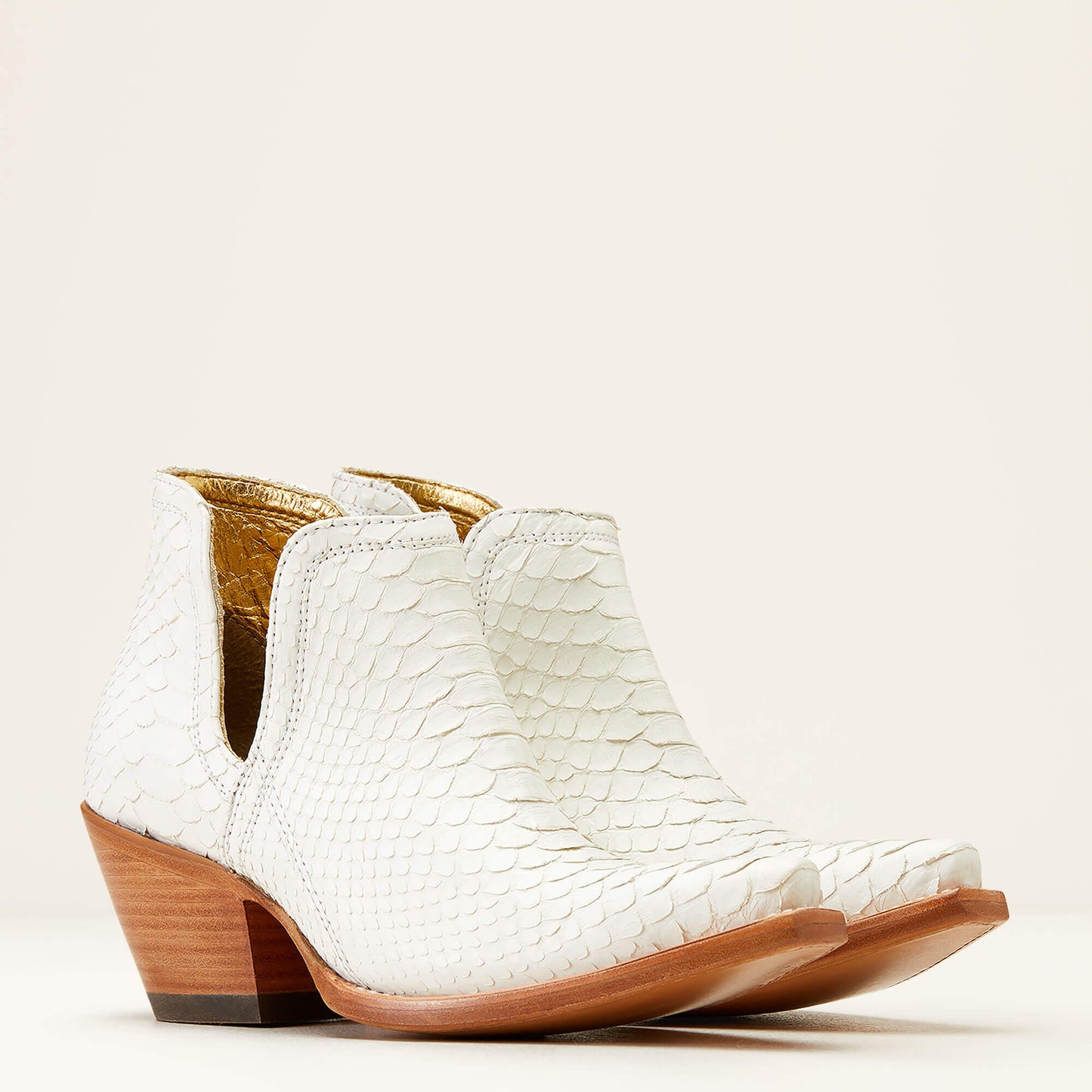 Ariat Women's Dixon Leather WINTER White Python Western Bootie 10046992 RARE