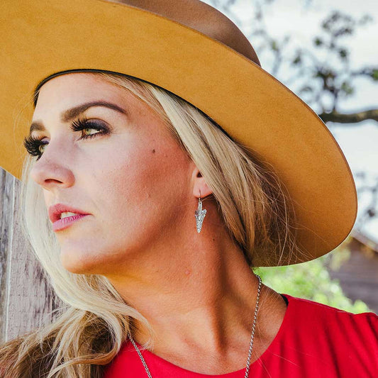 Montana Silversmiths Timber Ridge Arrowhead Earrings, ER4879