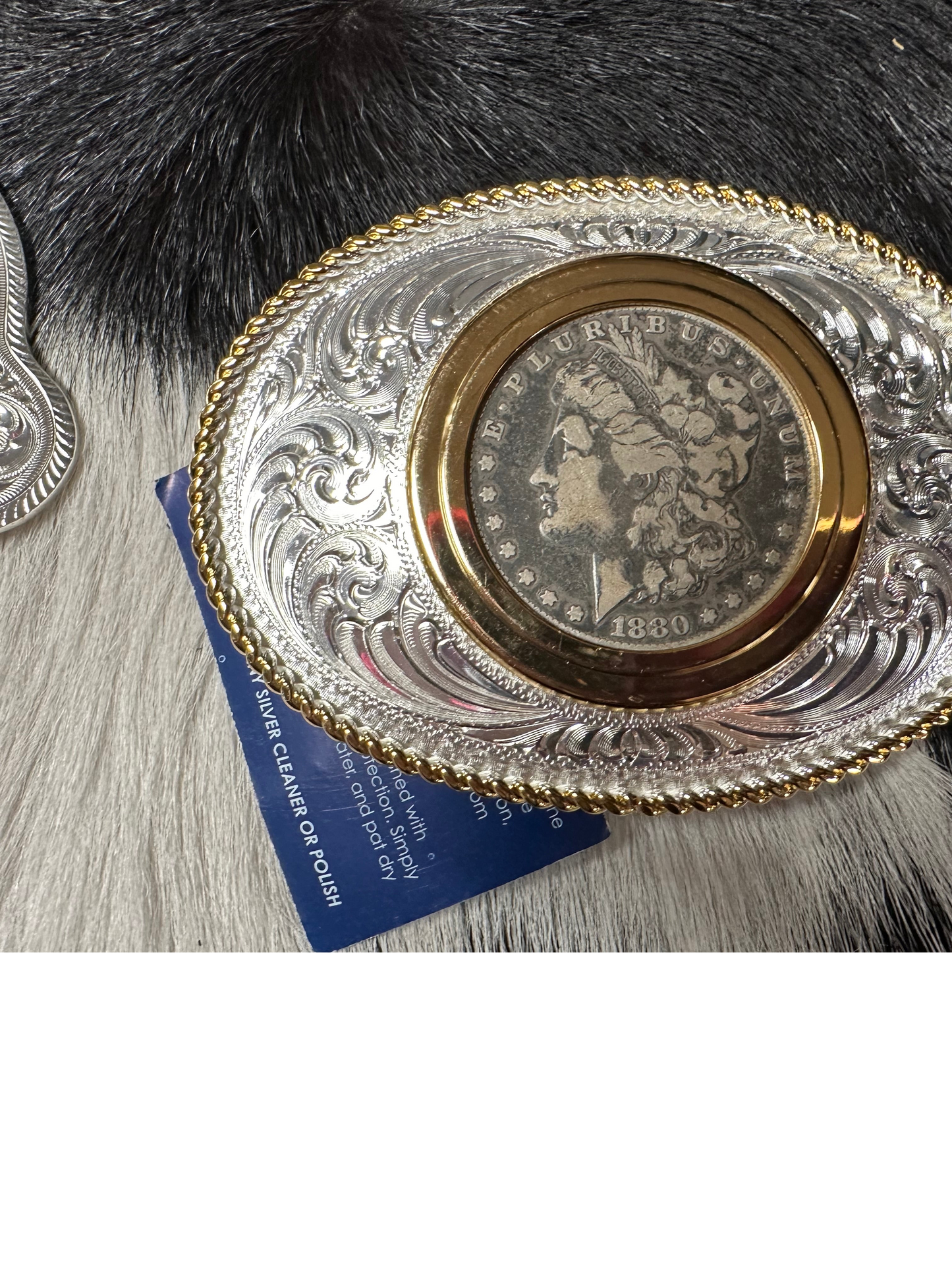 Montana Silversmiths Coin Holder Western Belt Buckle without Coin