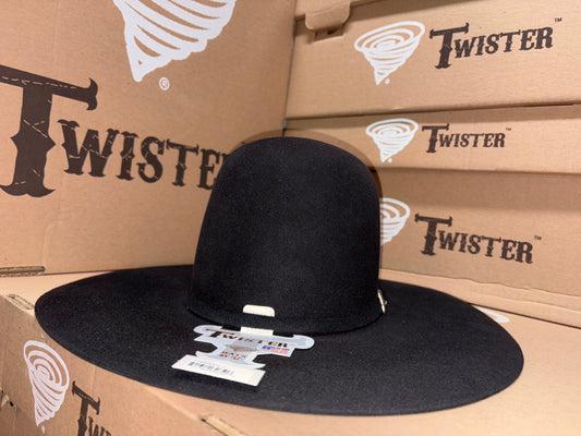 Twister 20X Beaver Black Open Crown Felt Hat T7655001