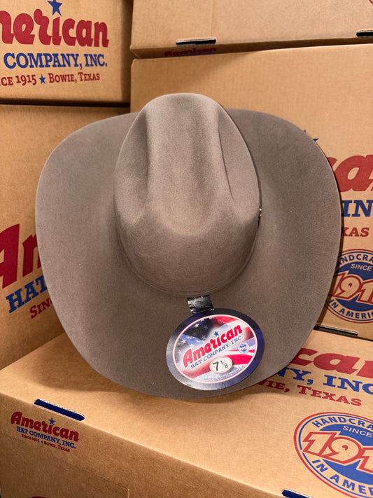 American Hat Company 20x Beaver Felt Western Hat in Pecan Long Oval