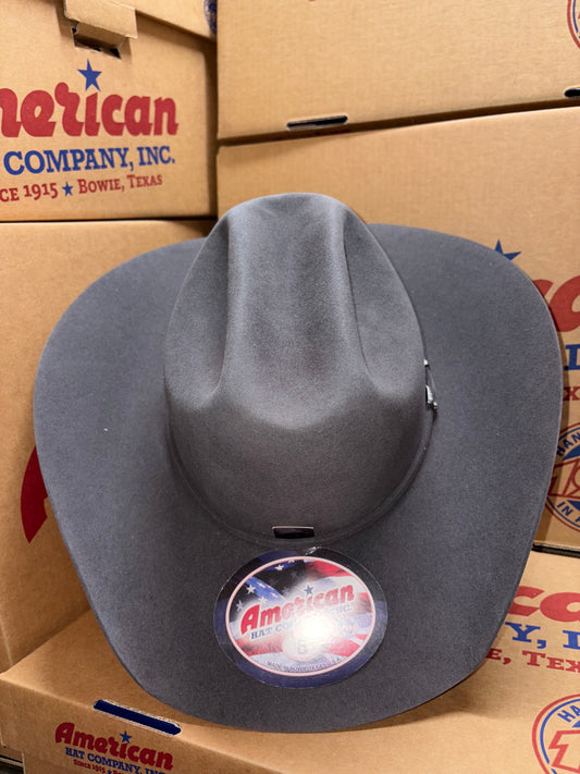 American Hat Company 10X Beaver Felt in Steel
