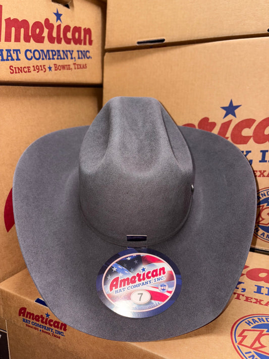 American Hat Company 10X Felt Ranchers Crown Western Hat in Steel RO