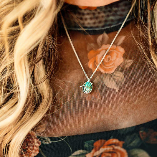 Montana Silversmiths Sterling Silver Serenity's Call Turquoise Pendant & Chain