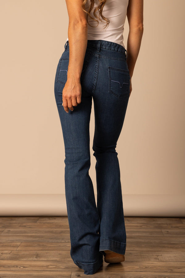Kimes Ranch Jeans Women's ORIGINAL MID RISE Dark Indigo Lola Trouser