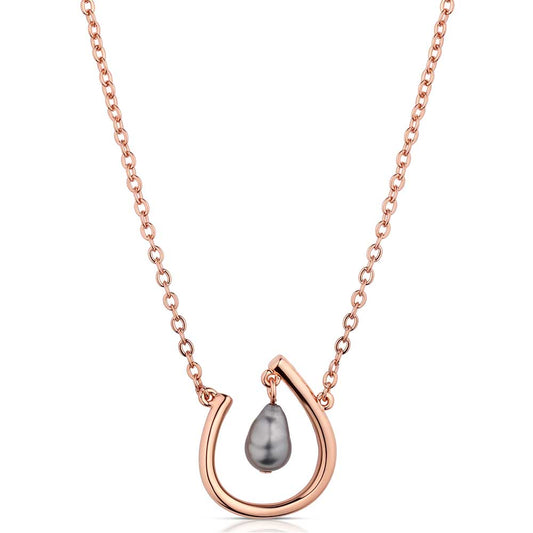 Montana Silversmiths Elegant Aura Necklace - Fresh Water Pearl & Rose Gold Stunning!