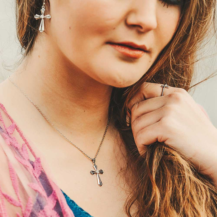 Faith On Full Ring by Montana Silversmiths - Sterling Silver - Adjustable