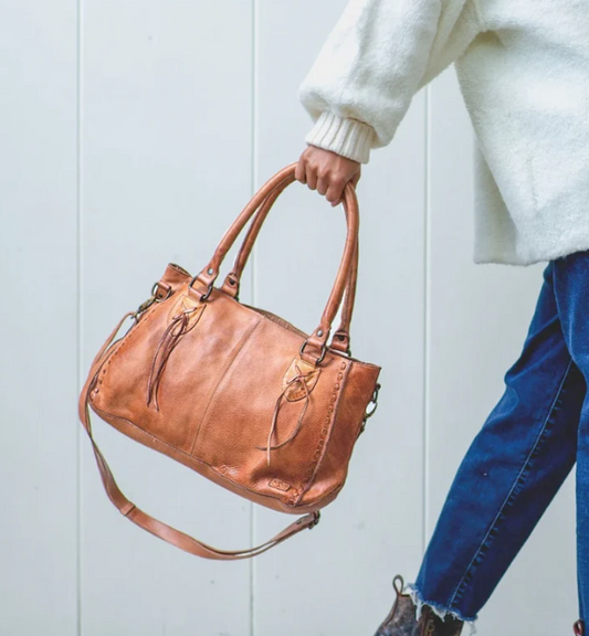 Rockababy - Tan dd - Handbag with Crossbody Strap