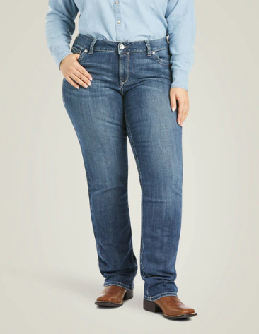 R.E.A.L. Mid Rise Arrow Gianna Straight Jean 10034655