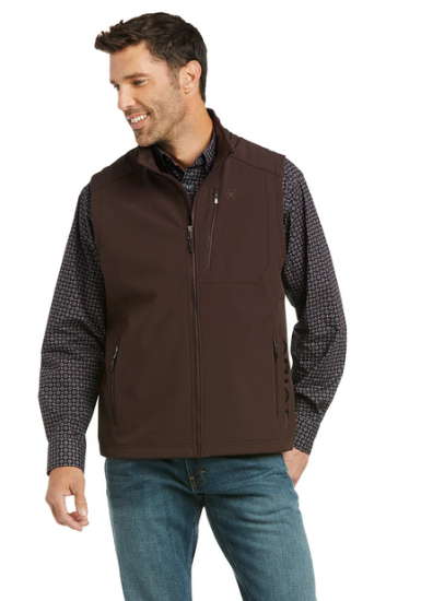 Ariat Men's Logo 2.0 Patriot SoftShell Vest (CoffeeBean)