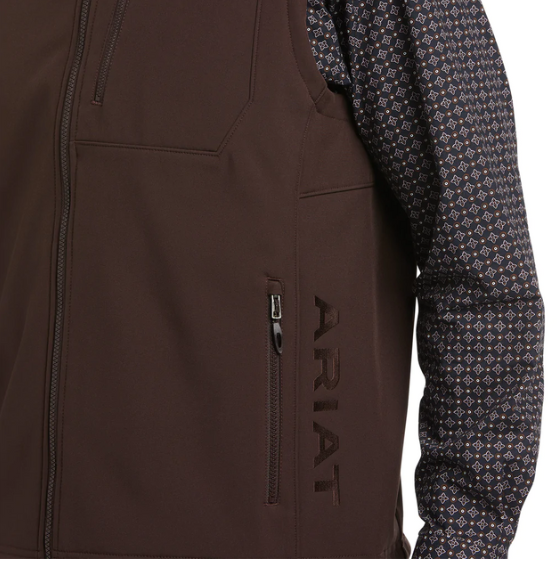 Ariat Men's Logo 2.0 Patriot SoftShell Vest (CoffeeBean)