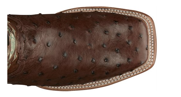 Men's George Strait Collection Justin Boot Full Quill Ostrich (Poteet Tobac)