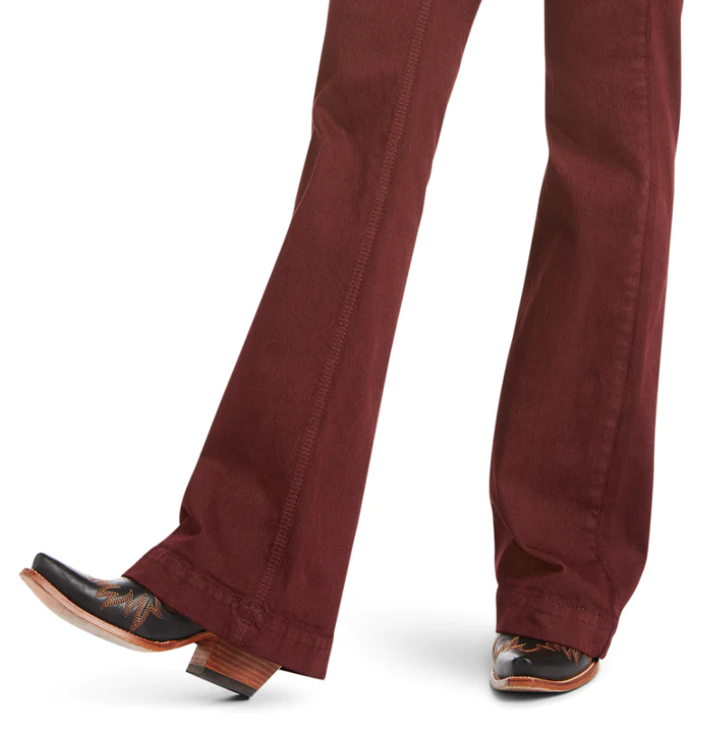 Ariat Ladies Slim Trouser High Rise Wide Leg ELLA - RARE Cherry Mahogany 10037942