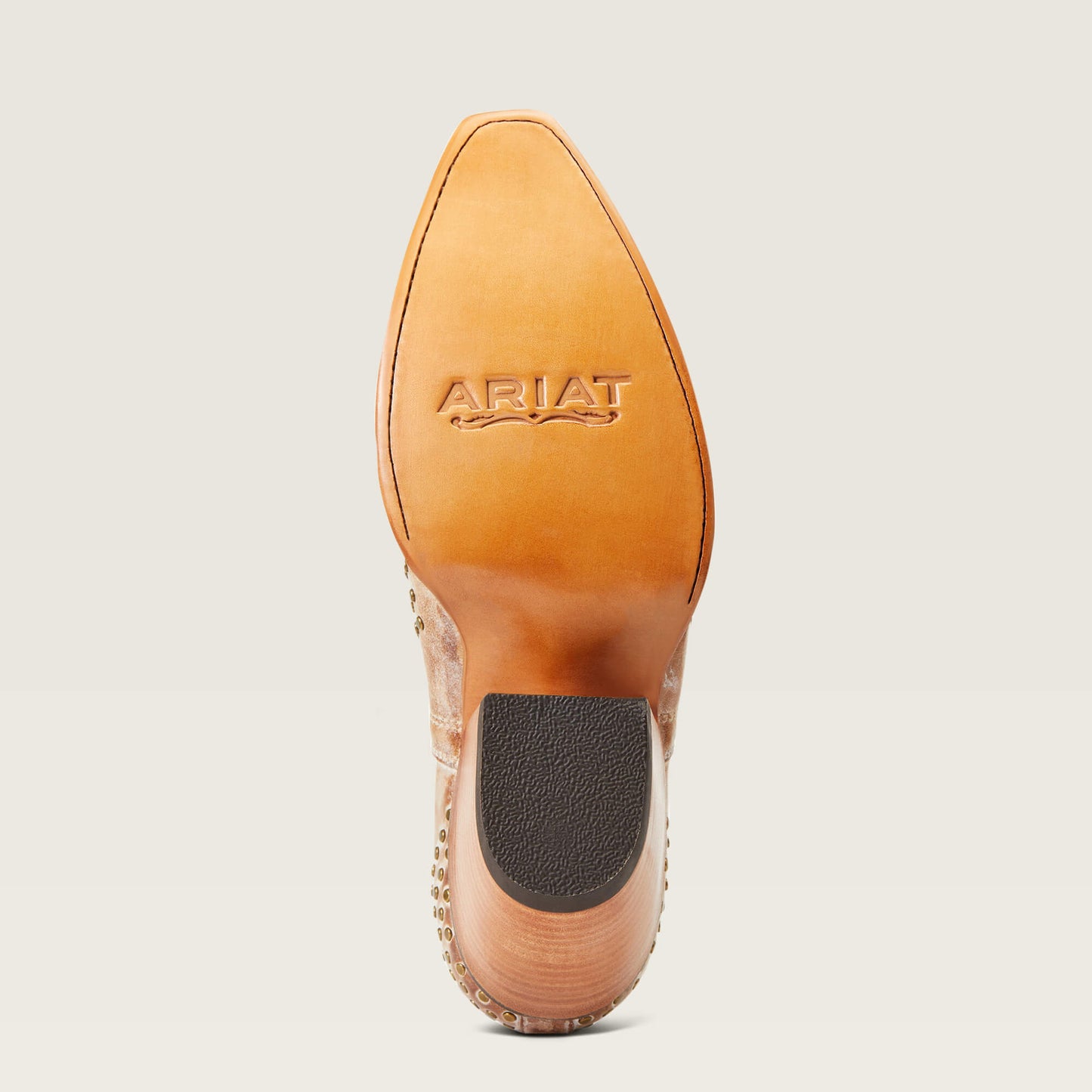 Ariat Dixon Old West Tan Leather Studded Boot 10038382