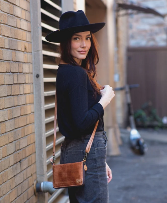 Templeton II - Tan Rustic - Wallet Crossbody Clutch